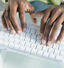 Typing hands